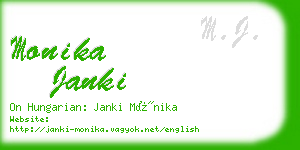 monika janki business card